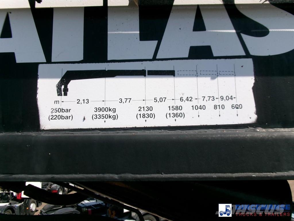Fruehauf 3-axle platform trailer + Atlas 3008 crane Полуприцепы-платформы/боковая разгрузка