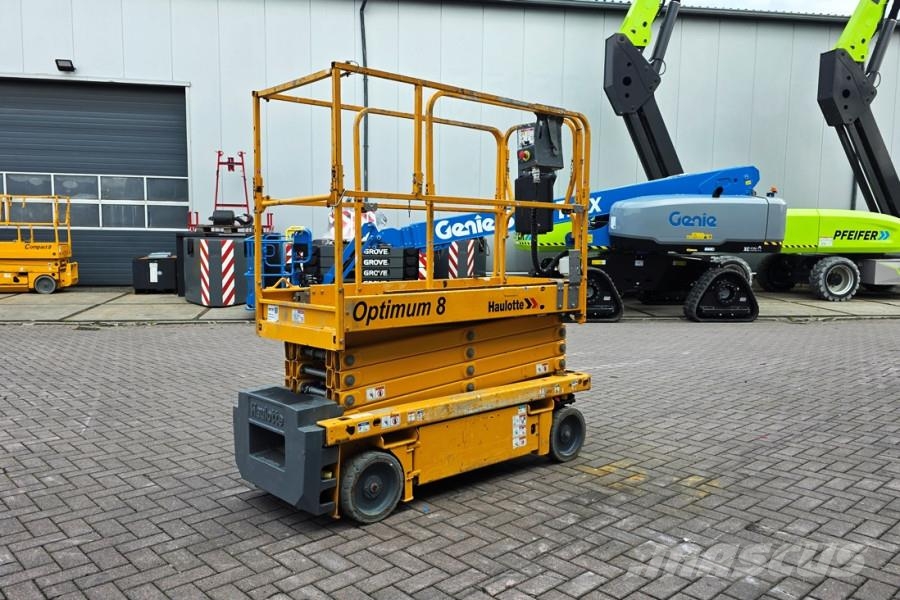 Haulotte Optimum 8 Electric,Batteries(07-2025),7.77m Workin Mini Pale Gommate