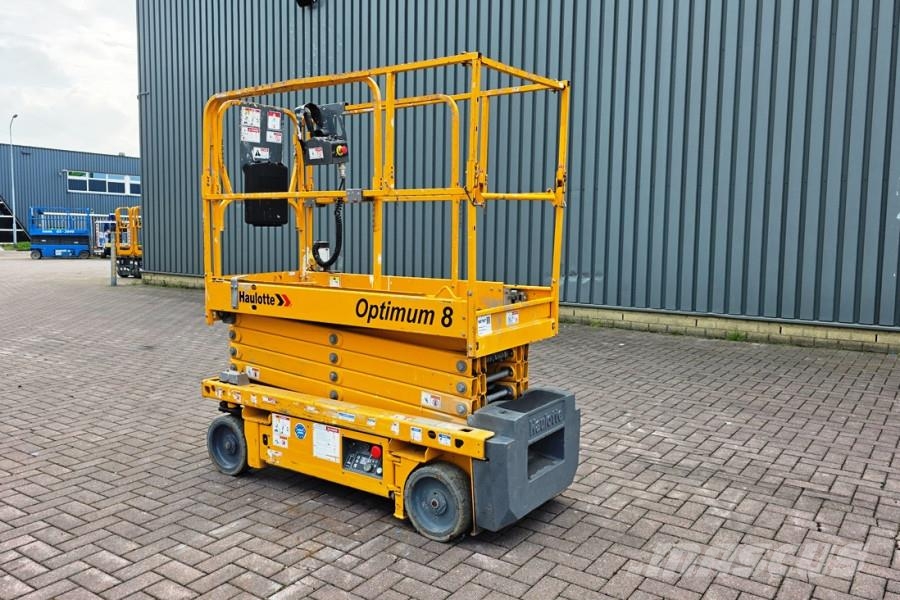 Haulotte Optimum 8 Electric,Batteries(07-2025),7.77m Workin Mini Pale Gommate