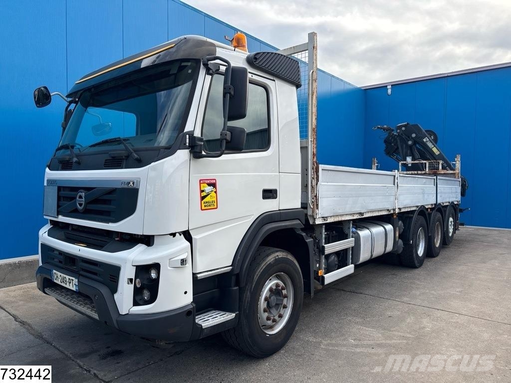 Volvo FMX 410 8x4, EURO 5, Retarder, HIAB, Remote Camiones de cama baja