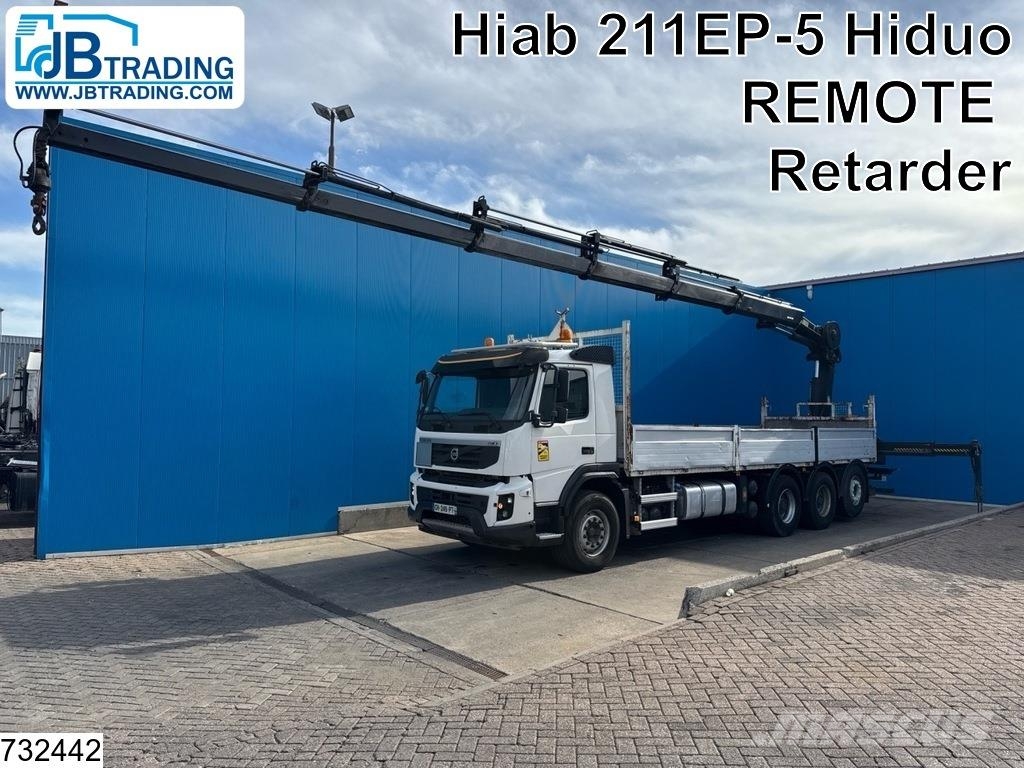 Volvo FMX 410 8x4, EURO 5, Retarder, HIAB, Remote Camiones de cama baja