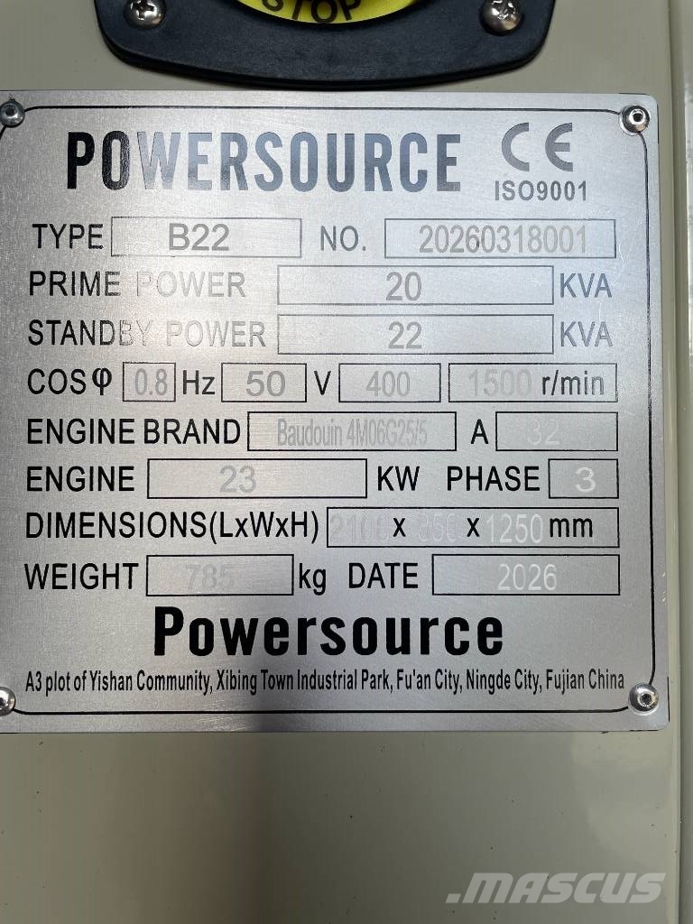 Baudouin 4M06G25/5 - 22 kVA Generator - DPX-19861 Diesel Generatoren