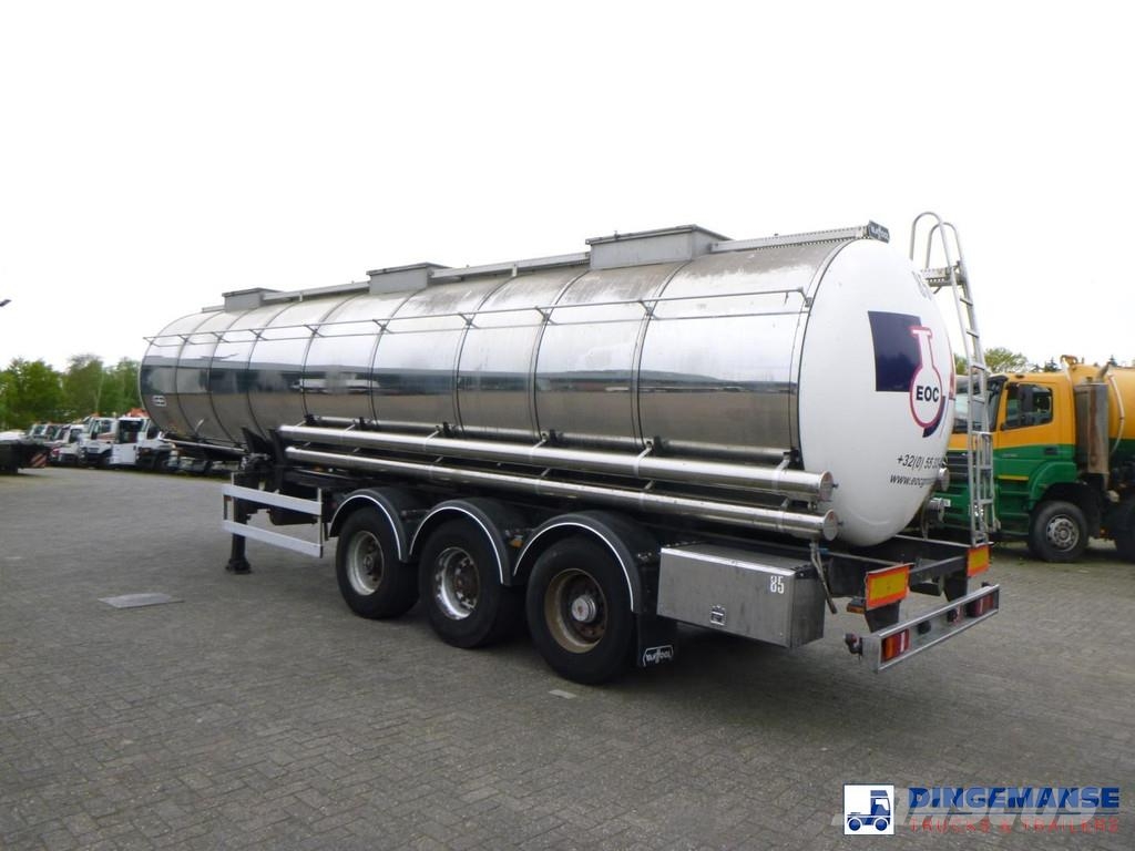 Van Hool Chemical tank inox L4BH 30 m3 / 3 comp Tankauflieger