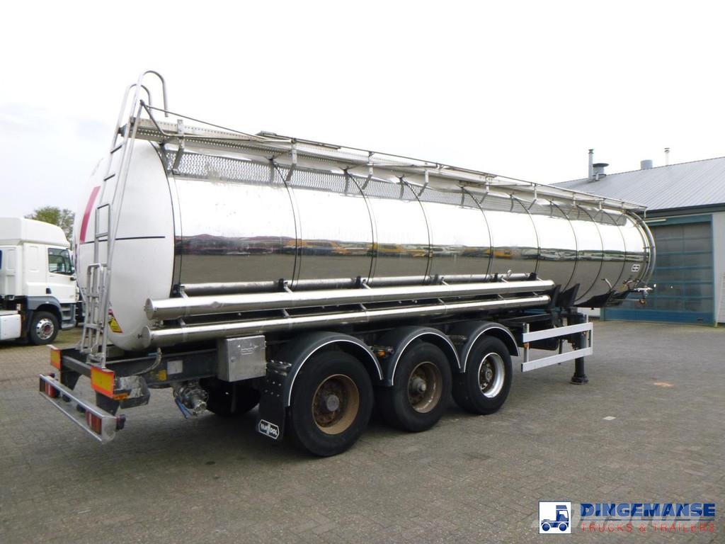 Van Hool Chemical tank inox L4BH 30 m3 / 3 comp Tankauflieger