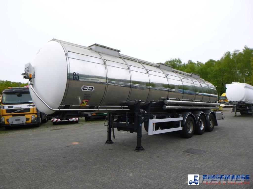 Van Hool Chemical tank inox L4BH 30 m3 / 3 comp Tankauflieger