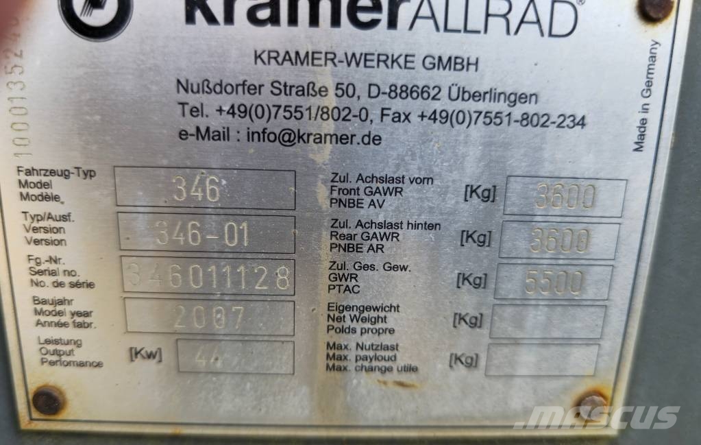 Kramer-allrad 750 3.1 Mini yükleyiciler