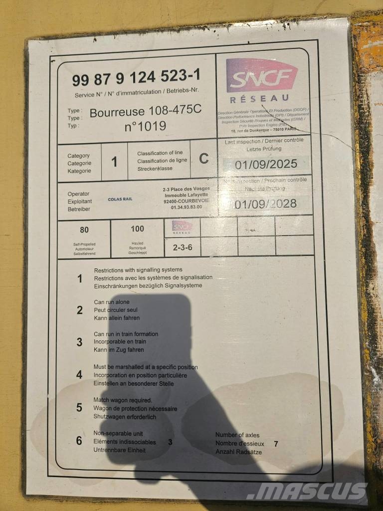 Plasser & Theurer - FRAMAFER 108 475C Construcción - Otros