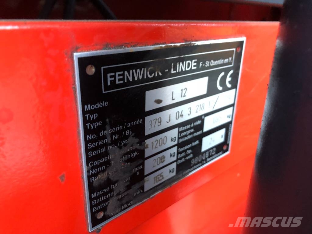 Linde L 12 V-3108 OB Ročni električni viličar