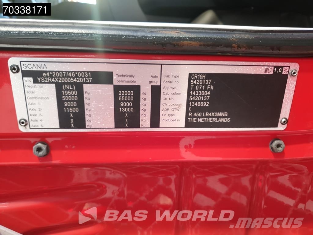 Scania R450 4X2 NL-Truck APK curtainsides Full Air Retard Schuifzeilopbouw
