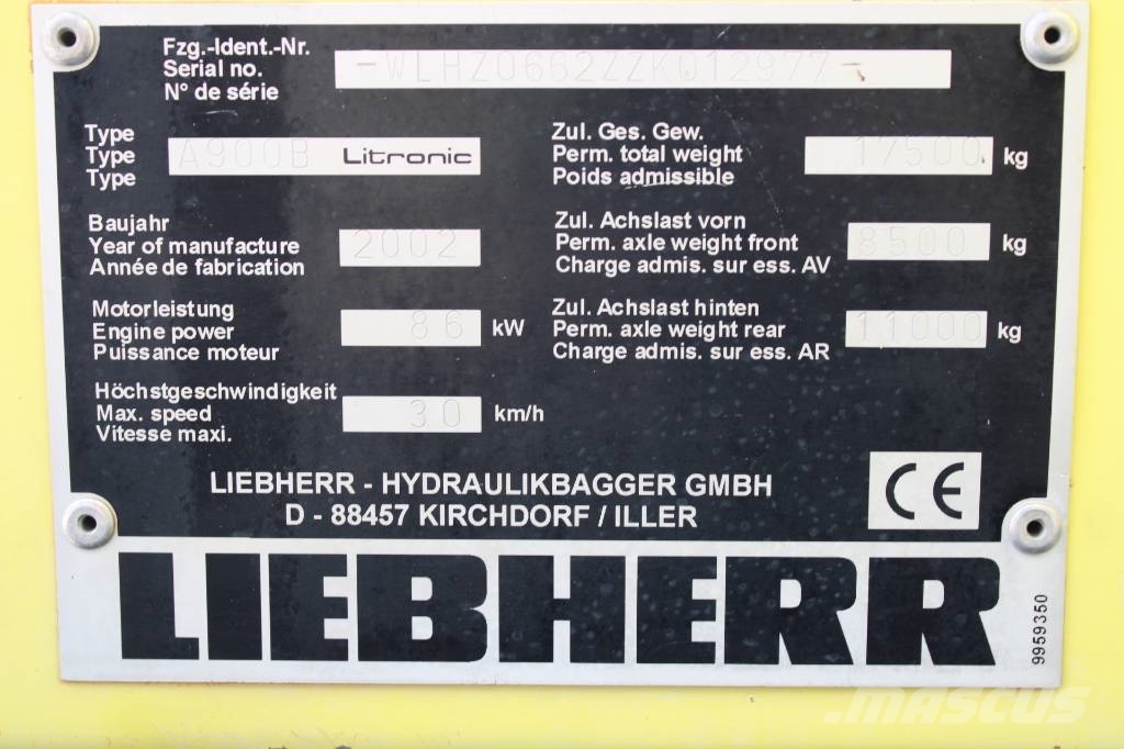Liebherr A 900 B Litronic Hjulgravere