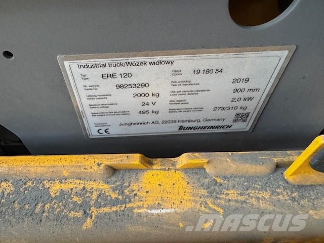 Jungheinrich ERE 120 --> Gabellänge 1800 mm!! Käyden ajettavat pinoamistrukit