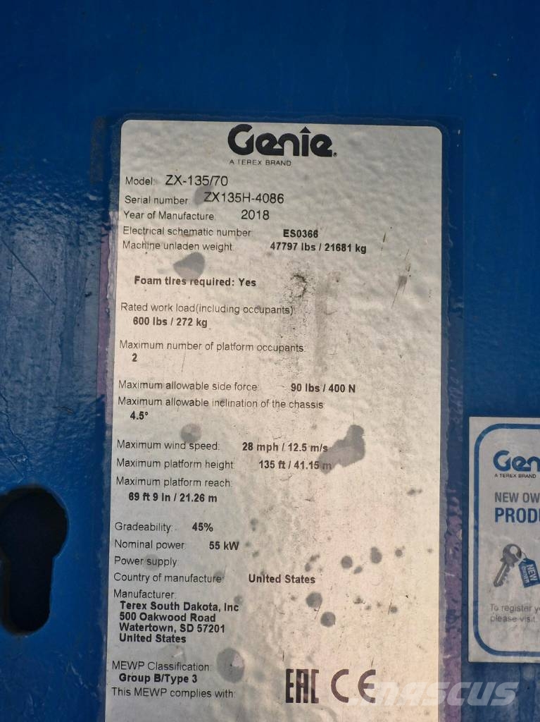 Genie ZX 135/70 Articulated boom lifts