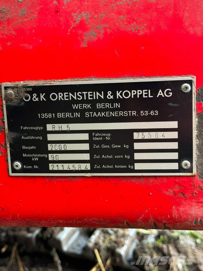 O&K Orenstein & Koppel AG RH 5 Paletli ekskavatörler
