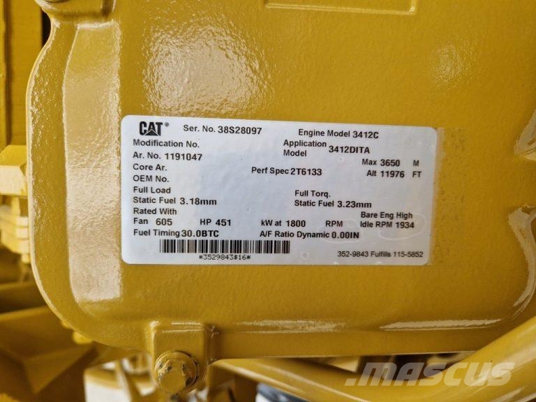 CAT 3412C - Unused - 625 HP - 38S Motori