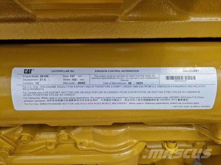 CAT 3412C - Unused - 625 HP - 38S Motori