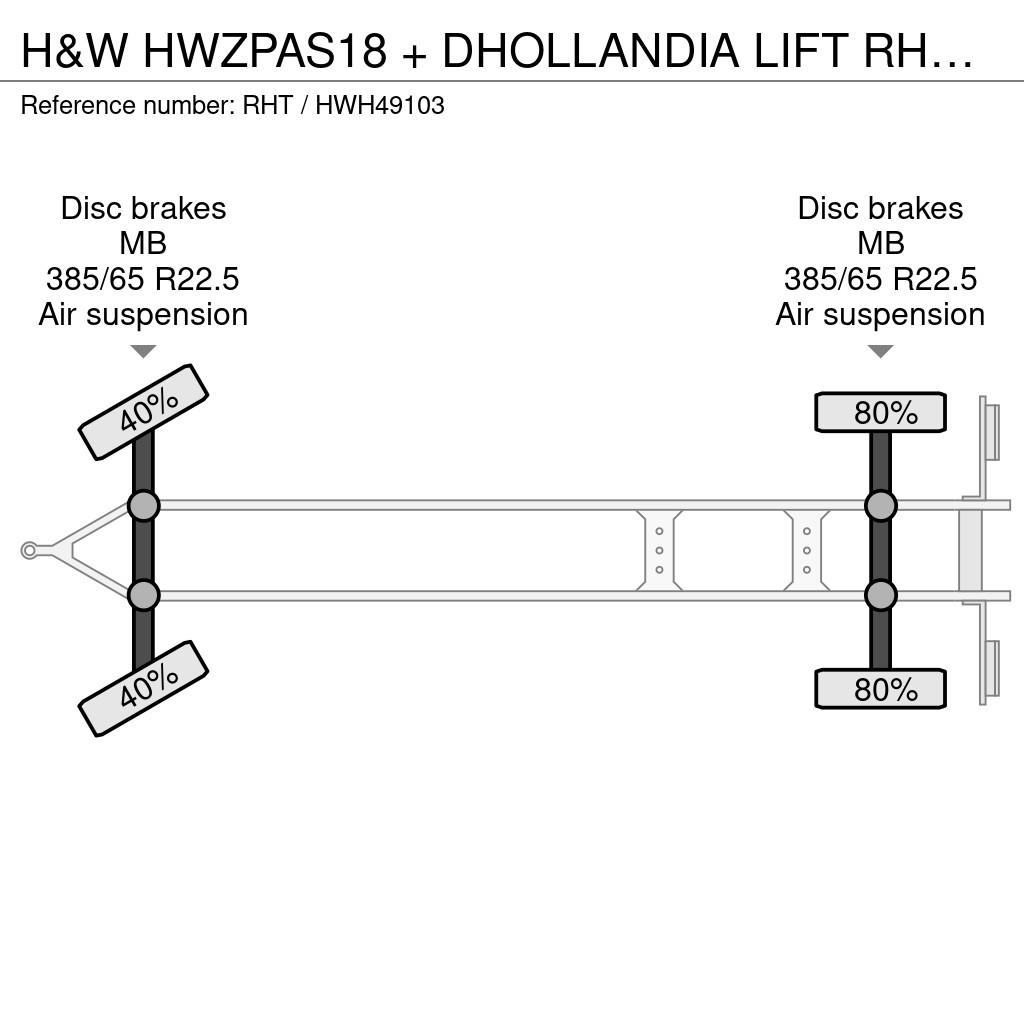 H&W HWZPAS18 + DHOLLANDIA LIFT Remolques de caja de lona