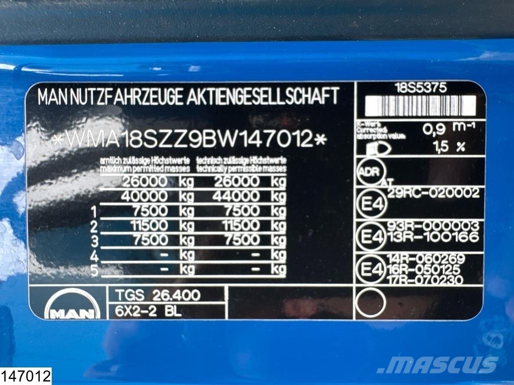 MAN TGS 26 400 6x2, EURO 5, 18650 Liter, 4 Comp Camiones cisternas