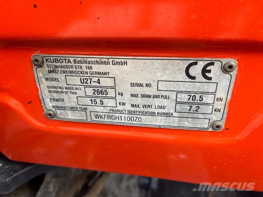 Kubota U 27-4 Mini excavators < 7t (Mini diggers)