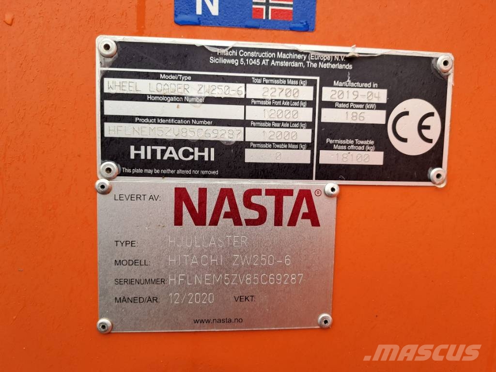 Hitachi ZW250-6 لوادر بعجل