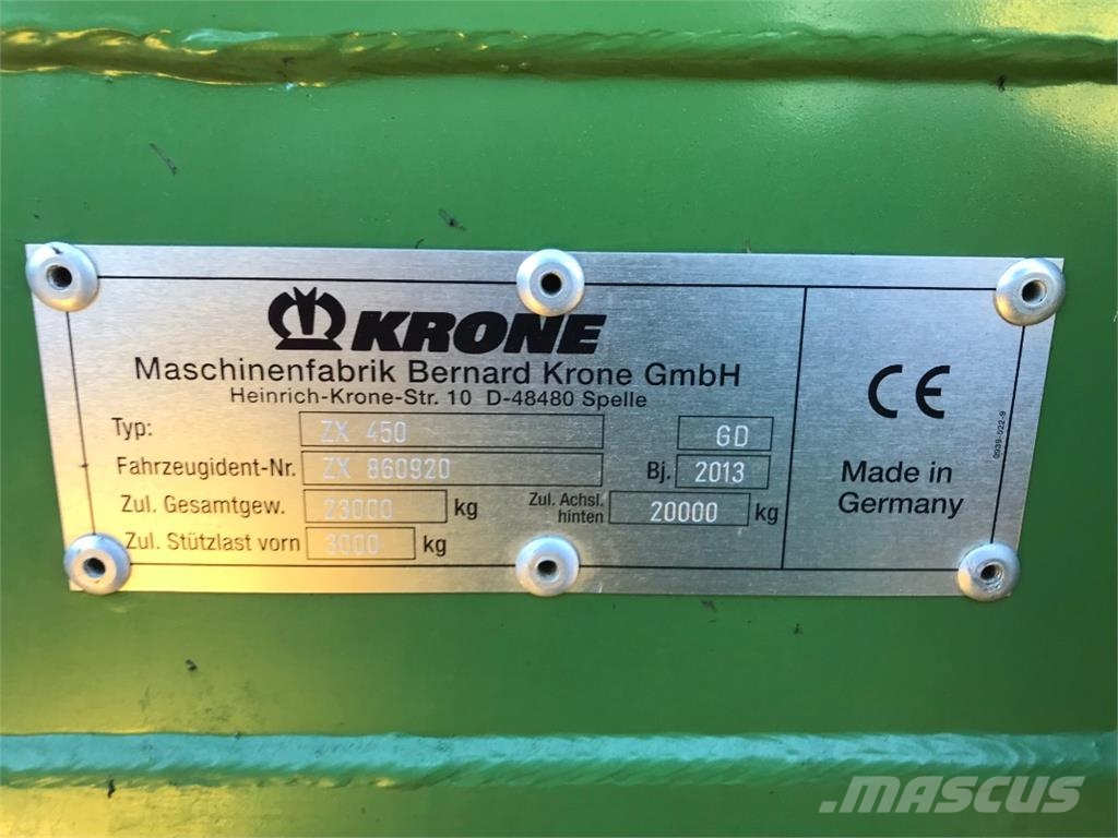Krone ZX 450 GD 農業機械 -　その他