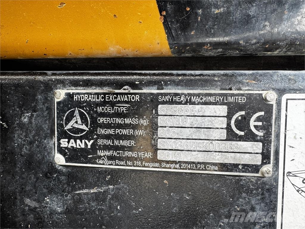Sany SY 365 C Εκσκαφείς με ερπύστριες