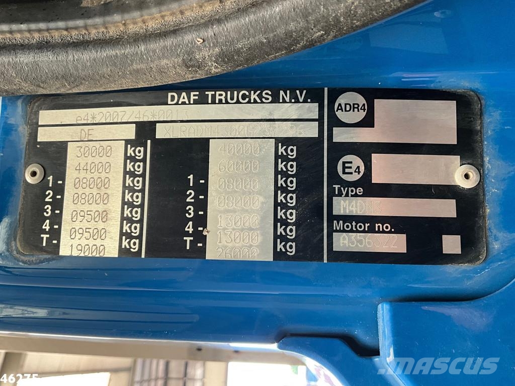 DAF FAD CF 480 8x4 Euro 6 Chassis cabine with PTO شاحنات بمقصورة وهيكل