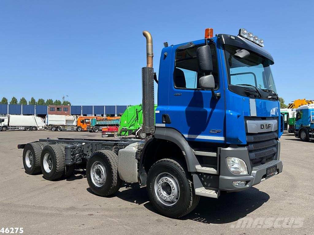 DAF FAD CF 480 8x4 Euro 6 Chassis cabine with PTO شاحنات بمقصورة وهيكل