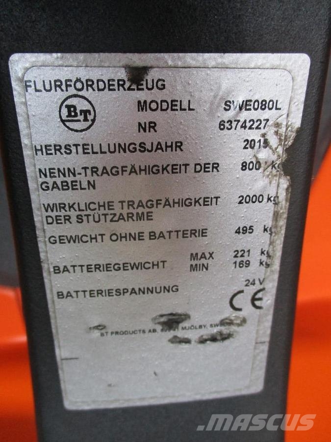 BT SWE 080L Transpaleta manuala