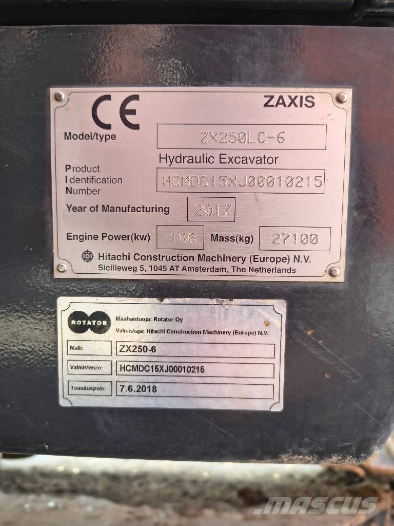 Hitachi ZX 250 LC-6 Telakaivukoneet