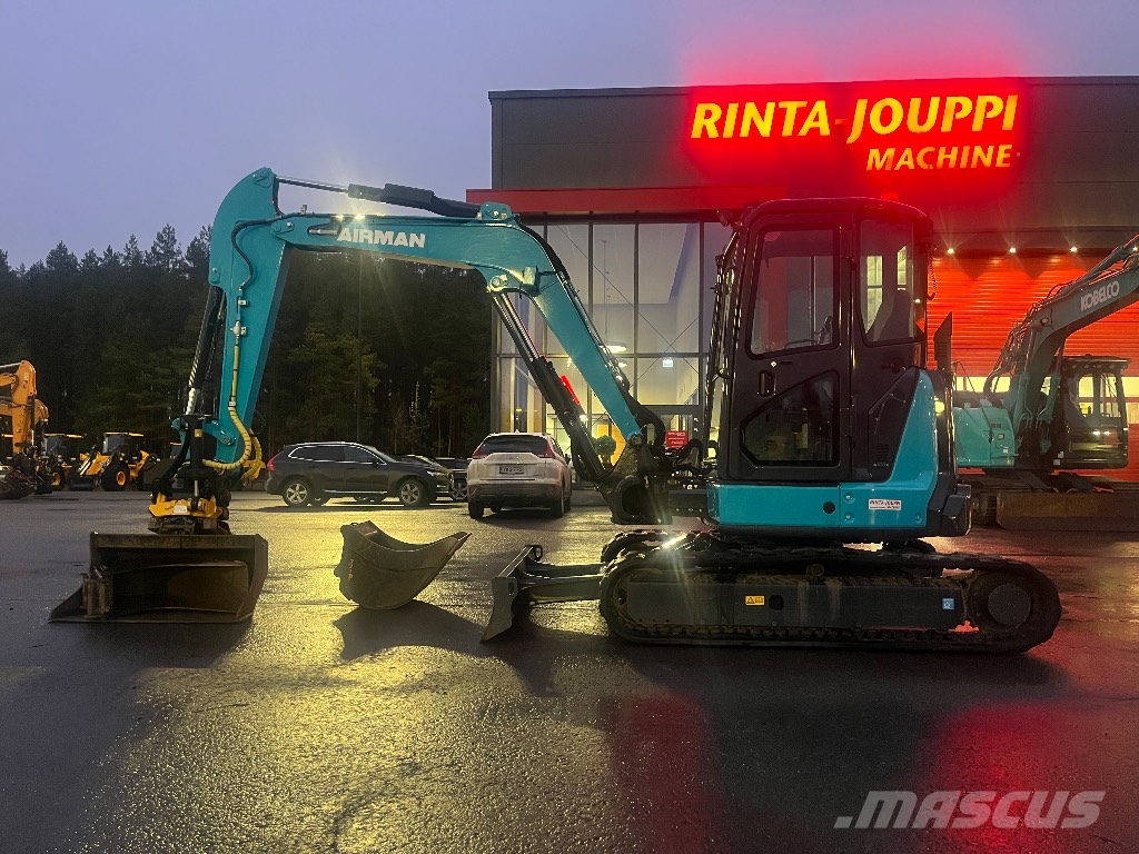 Airman AX 55 / Engcon, 3 Kauhaa, Rasvari, Stage V Mini excavadoras < 7t
