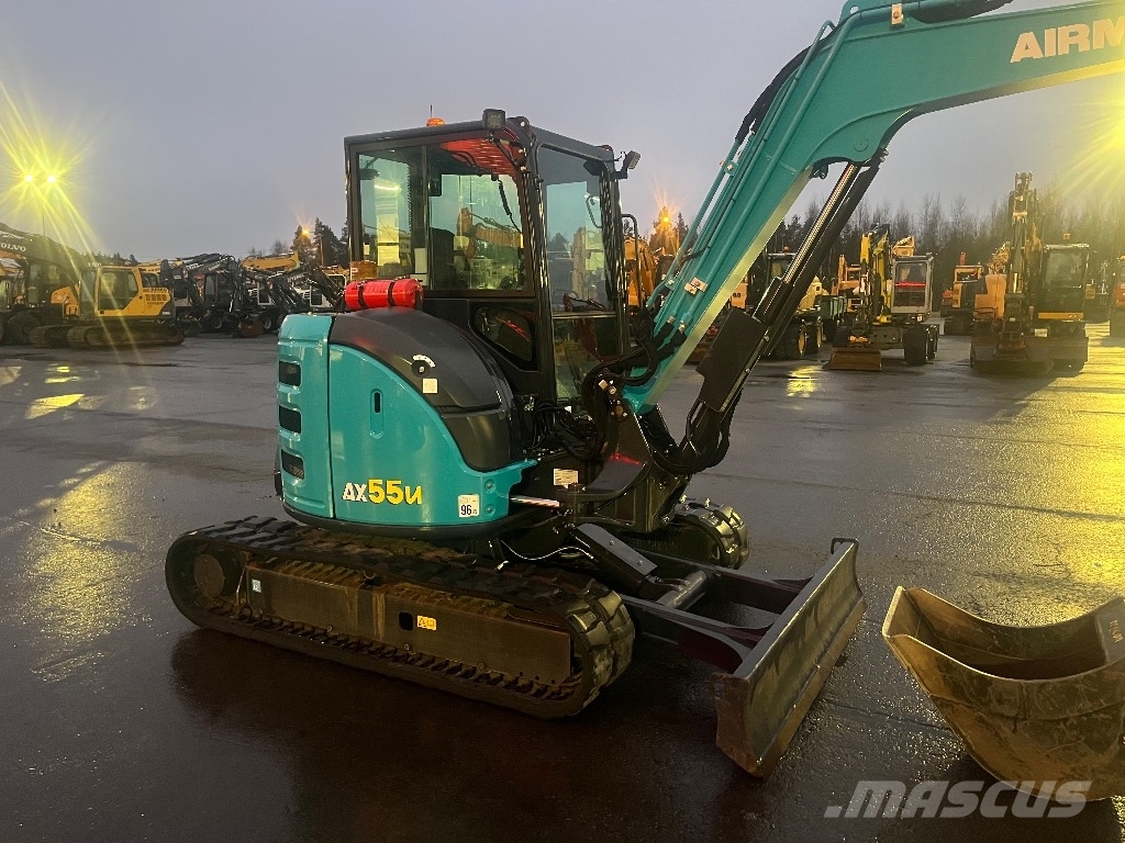 Airman AX 55 / Engcon, 3 Kauhaa, Rasvari, Stage V Mini excavadoras < 7t