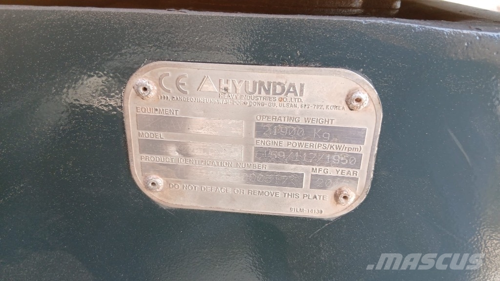 Hyundai R220LC-9 Excavadoras sobre orugas