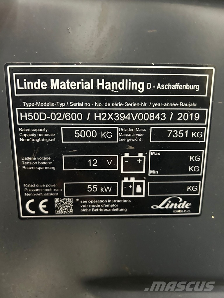 Linde H 50D-02/600 Dizel forkliftler