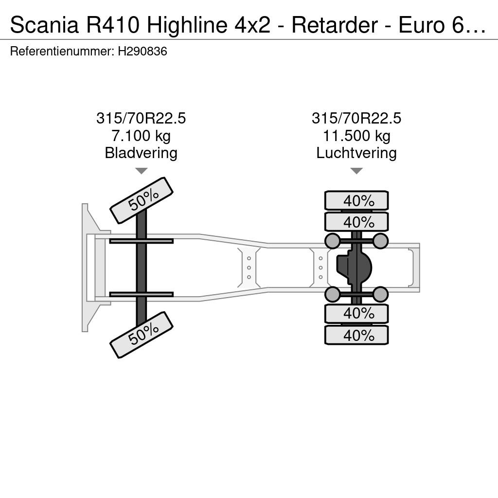 Scania R410 Highline 4x2 - Retarder - Euro 6 - Low KM - N وحدات الجر