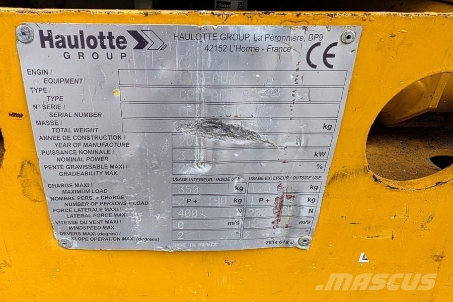 Haulotte Compact 8 As-Is, Electric, 8m Working Height, 350k Saxliftar