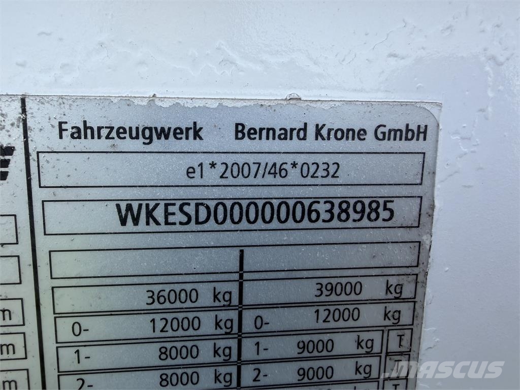 Krone Iný model VIN 985 نصف مقطورات بباب جانبي