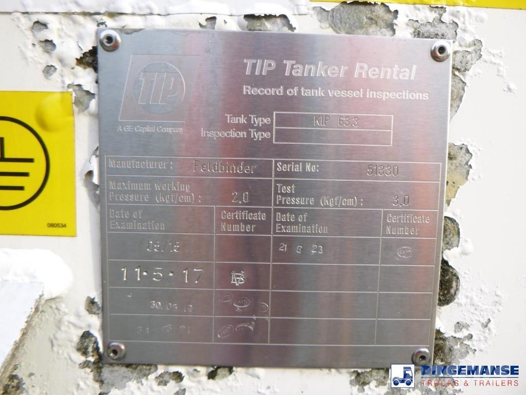 Feldbinder Powder tank alu 63 m3 (tipping) Tanktrailer