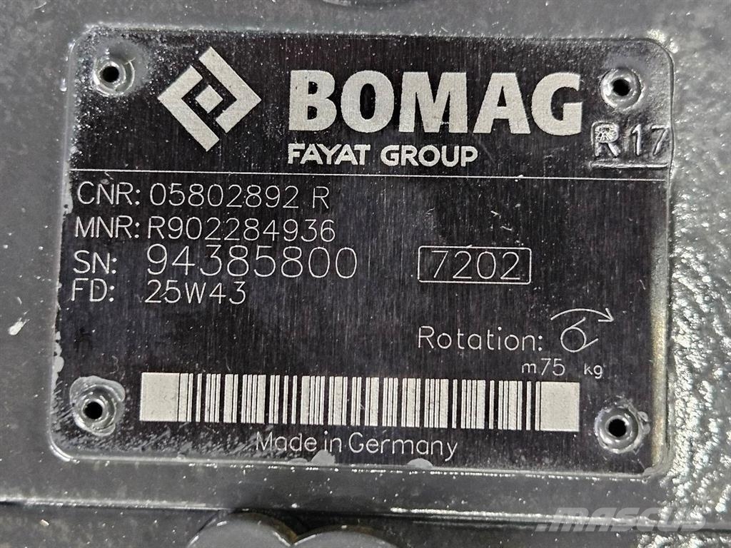 Bomag 05802892R-Rexroth R902284936-Drive pump/Fahrpumpe Hidraulice