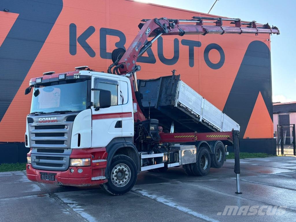 Scania R 420 6x2 HIAB 288E-8 / BOX L=5281 mm Kraanaga veokid