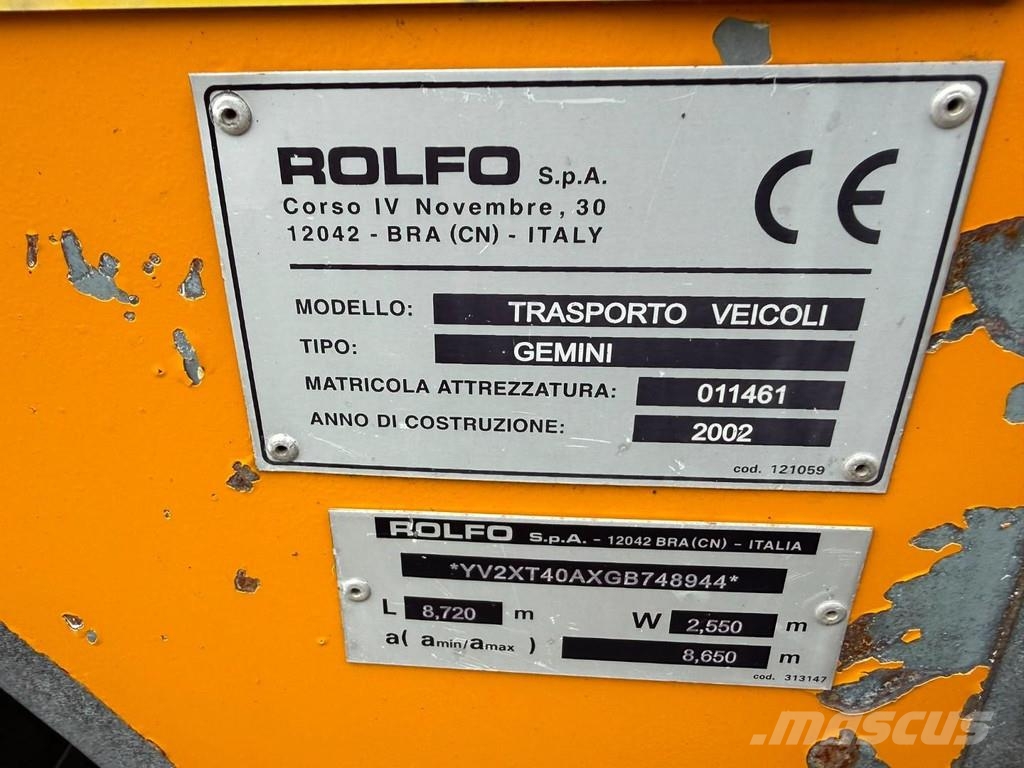 Volvo FM 500 6X2 EURO 6 - ROLFO GEMINI + GS MEPPEL TRAIL Biltransportere