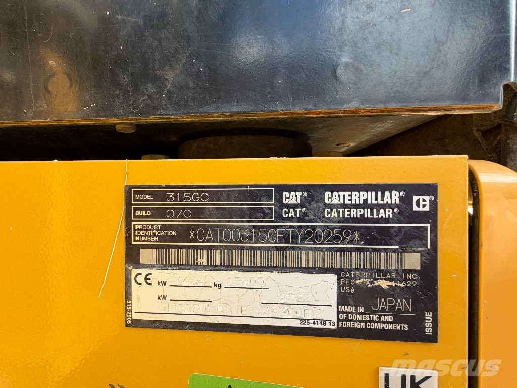 CAT 315 GC Roomikekskavaatorid