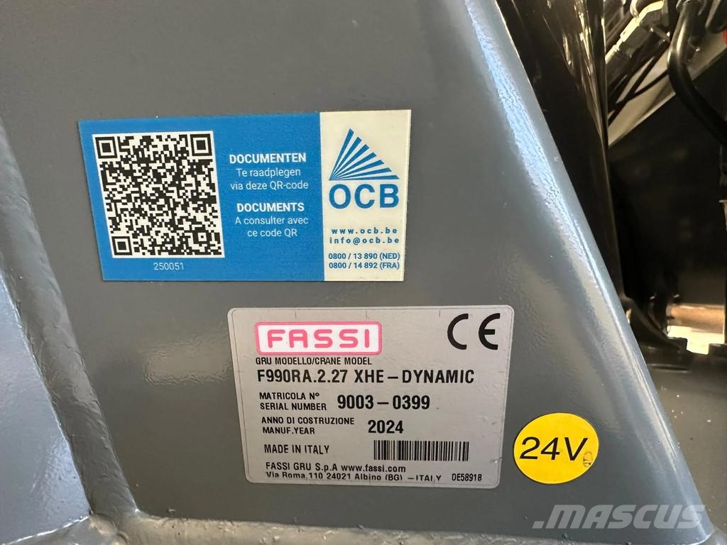 Fassi F 990.RA.2.27 XHE+JIBL 615+ LIER Mobiilinosturit