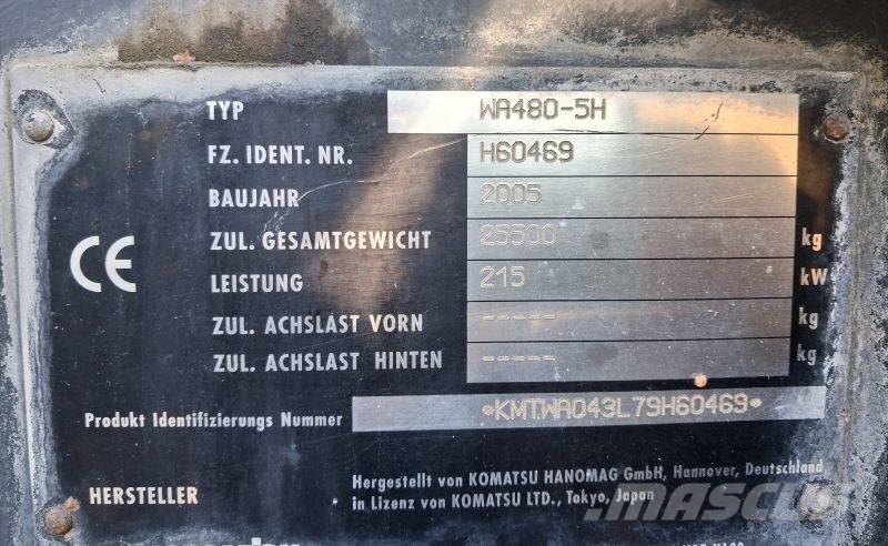Komatsu WA 480-5H Kolesni nakladalci