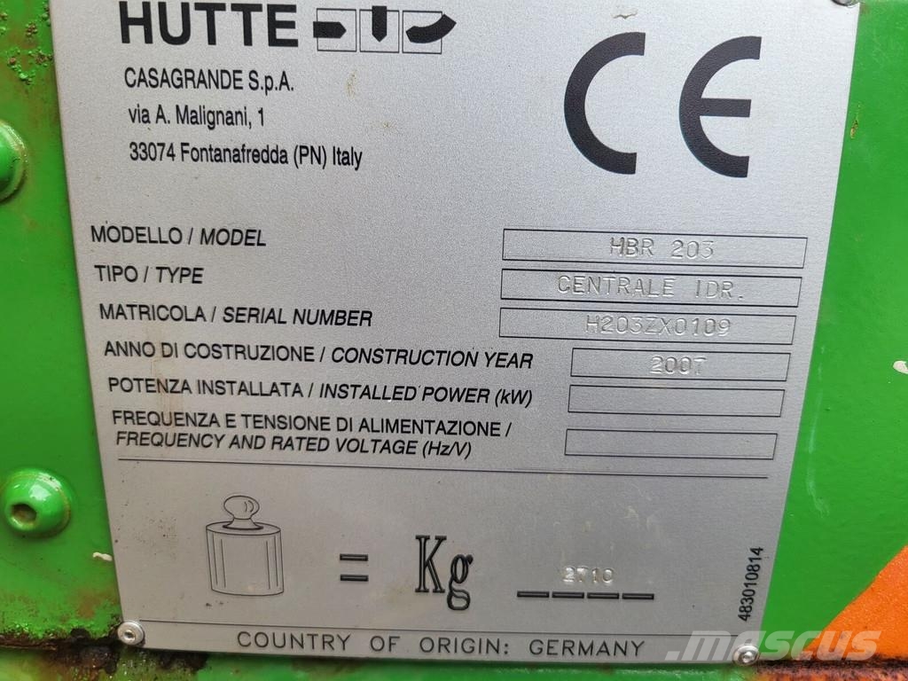 Hütte HBR 203 + power pack Heavy drills
