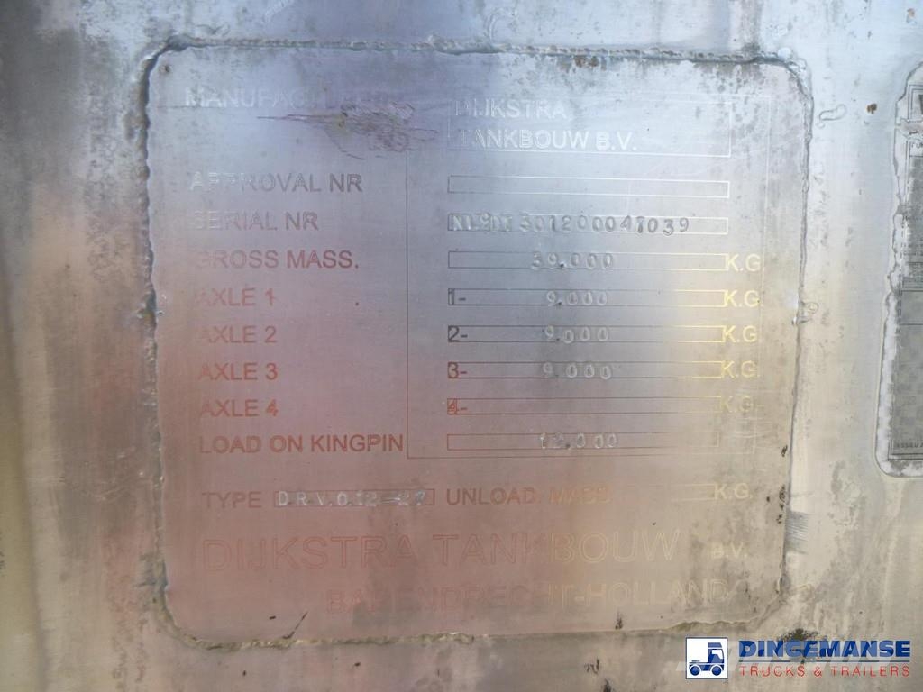 Dijkstra Chemical tank inox L4BH 34 m3 / 1 comp Säiliöperävaunut