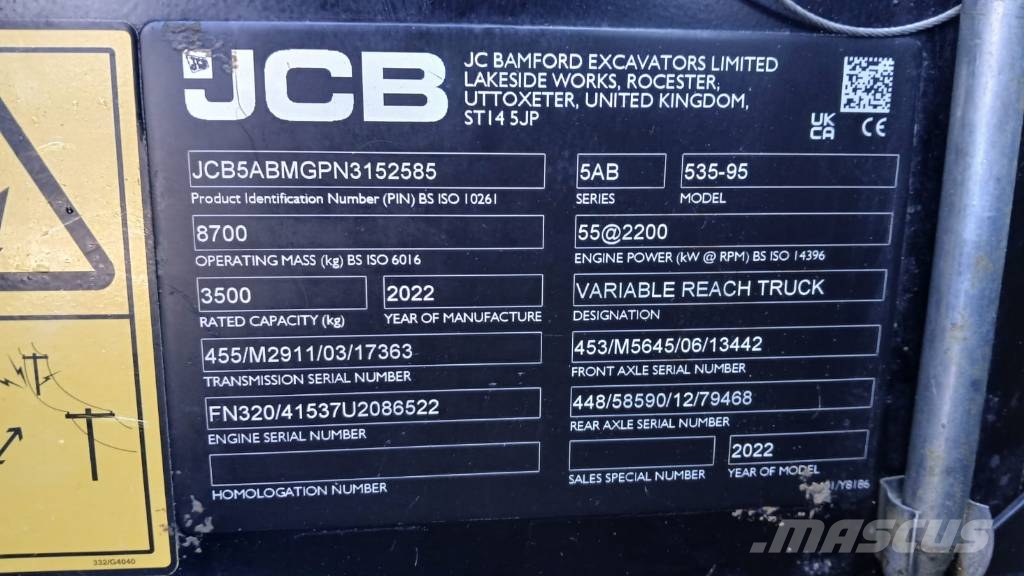 JCB 535-95 مناولات متداخلة