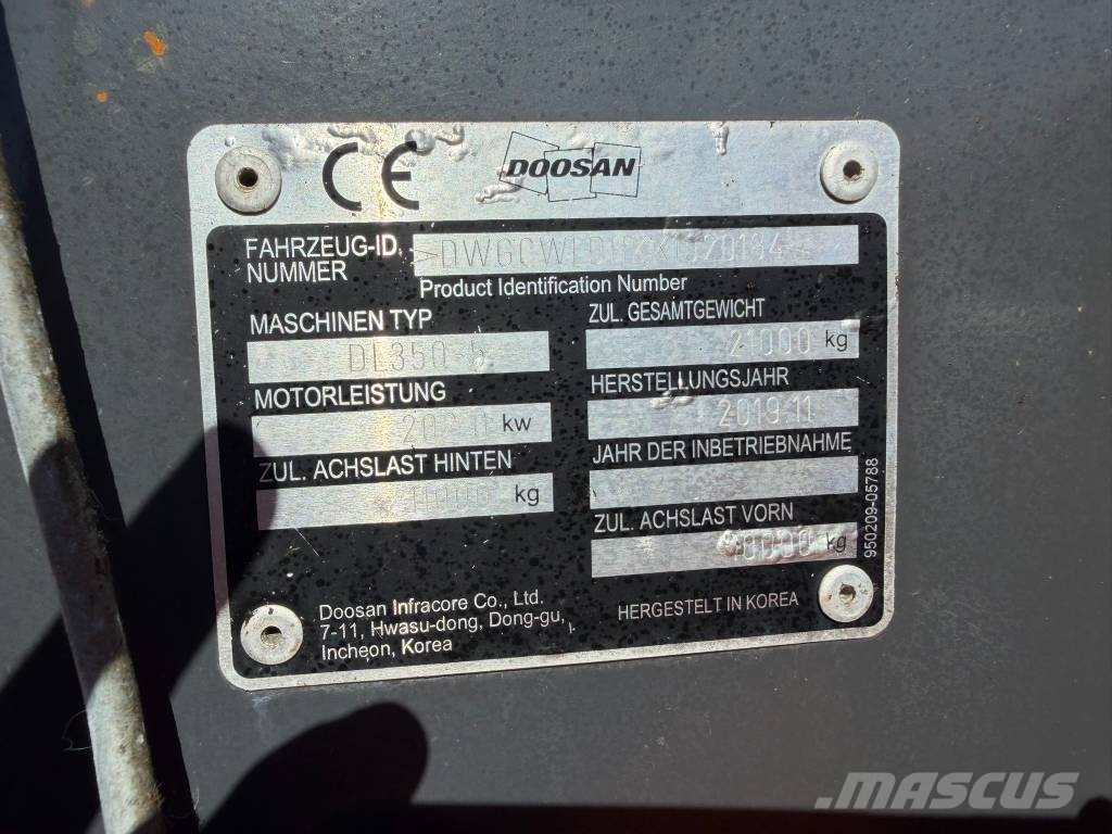Dossan DL350-5*Waage*Klima*Reifen neu!!*Kamera*1.Hand Tekerlekli yükleyiciler