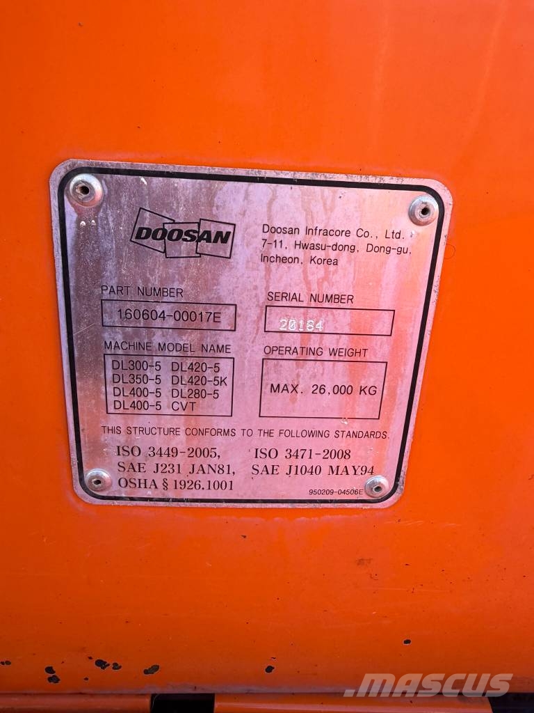 Dossan DL350-5*Waage*Klima*Reifen neu!!*Kamera*1.Hand Tekerlekli yükleyiciler