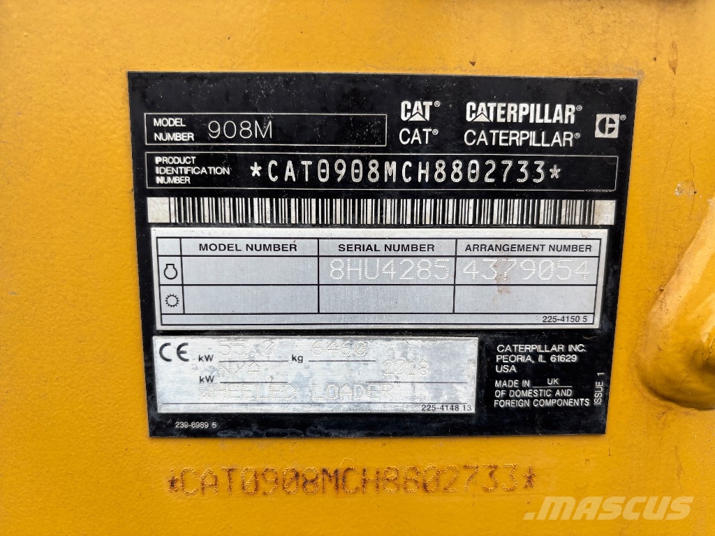 CAT 908 / Lisähyd, Kauha, Hyvät renkaat! Pyöräkuormaajat