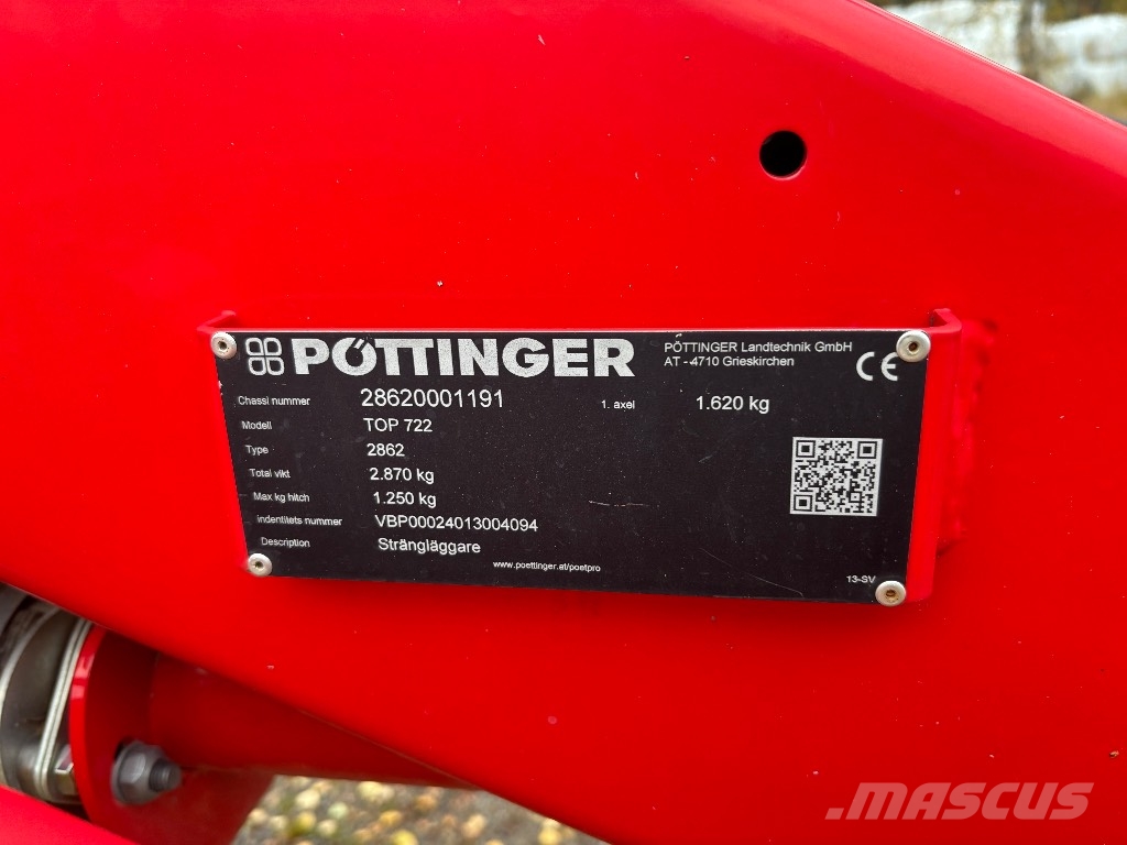 Pöttinger  Strängläggare 722 ウィンドローア/レーキ
